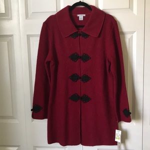 RED WOOL COAT